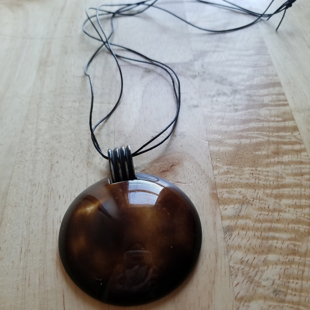 HARMONY Wooden Medallion Necklace